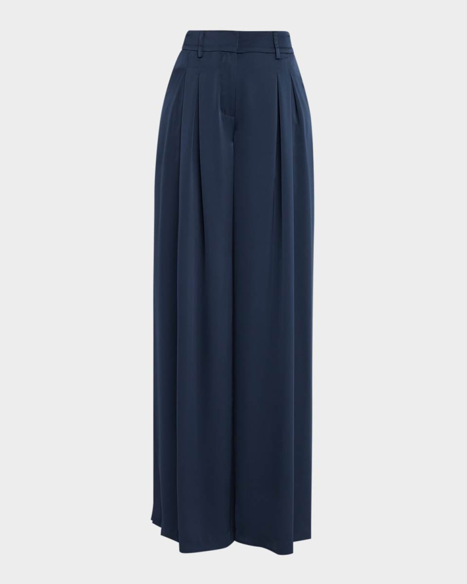 Oscar Wide-Leg Satin Pants